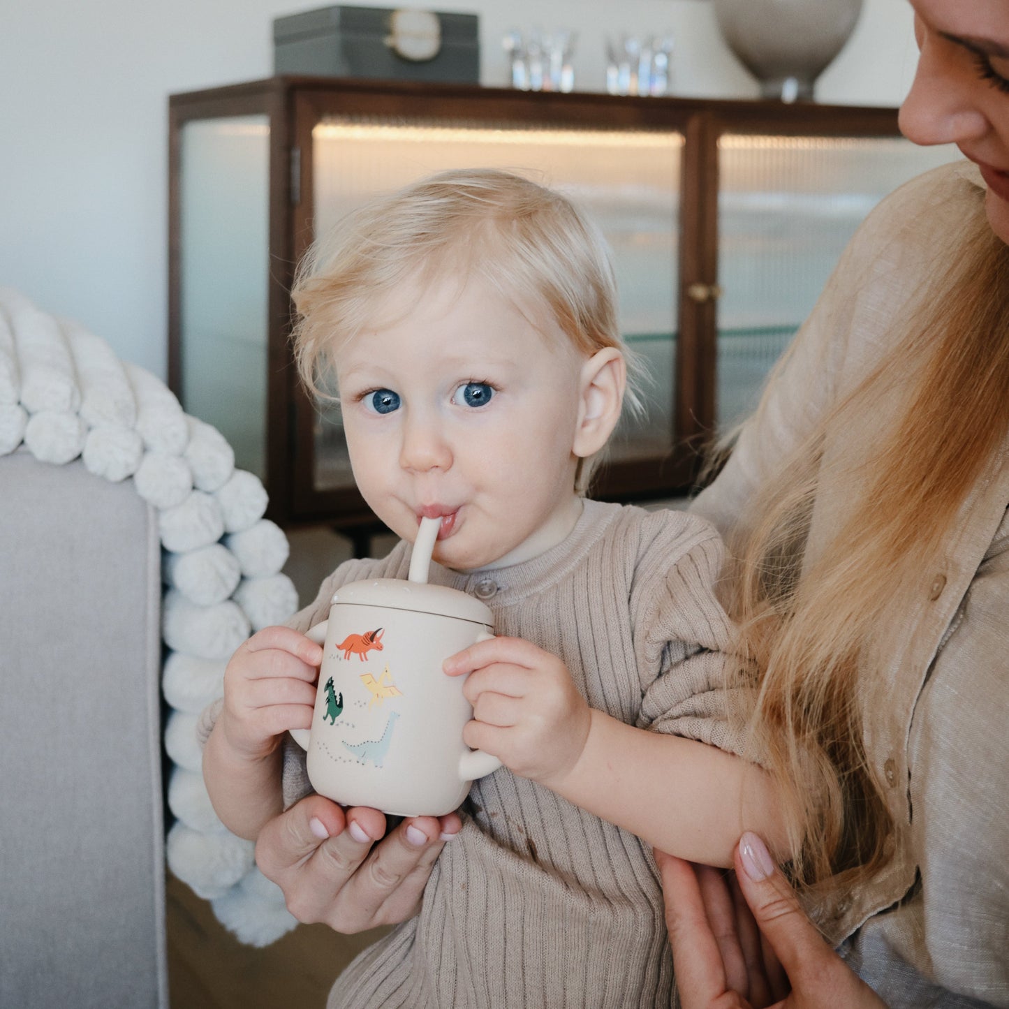 Silicone Training Cup + Straw