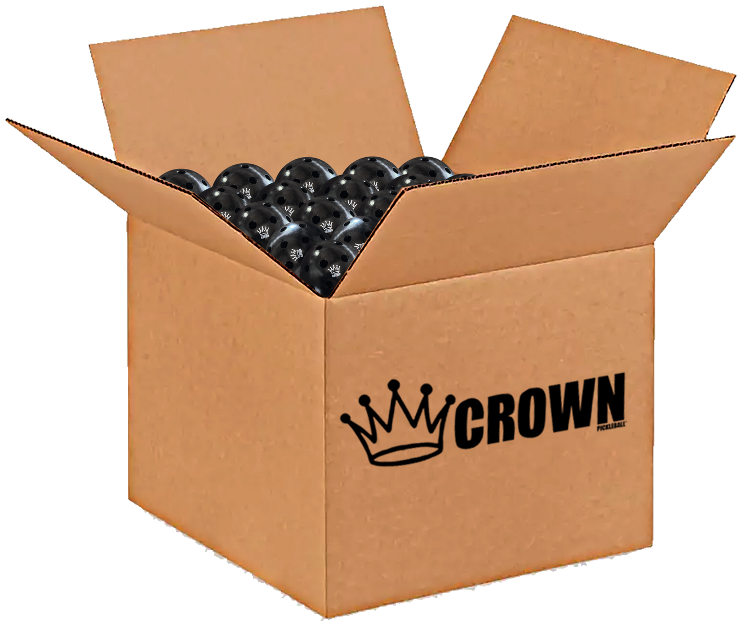 CROWN PICKLEBALL - High-Performance OUTDOOR Pickleballs (100-PACK BLACKBERRY)