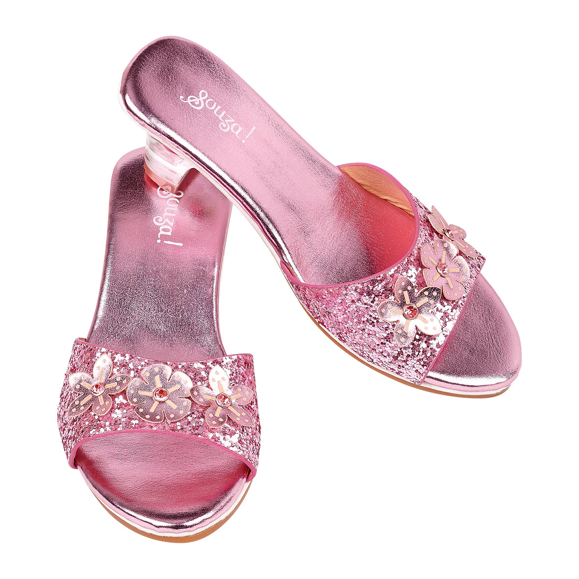 Mariona - High heel slipper, metallic pink (3 sizes)