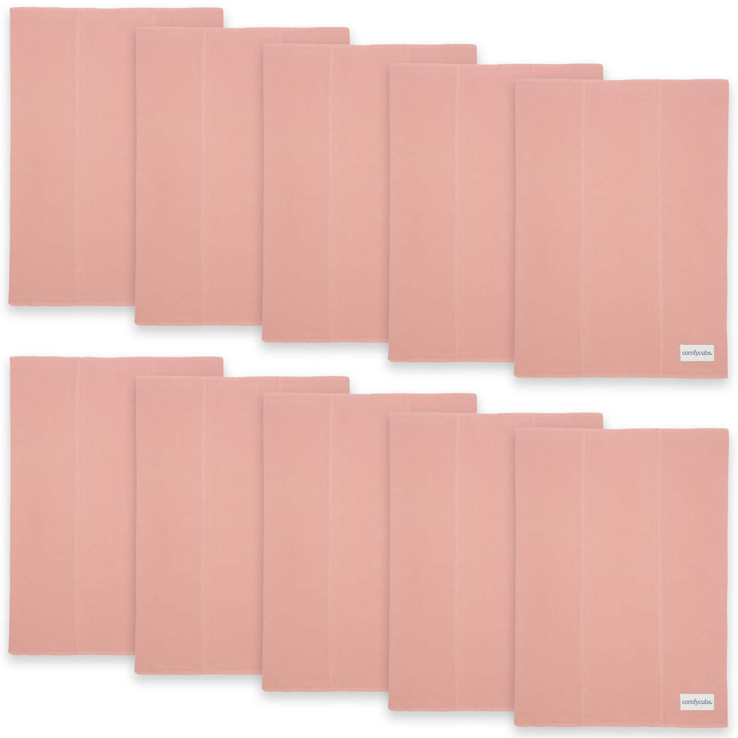 Cotton Burp Cloths by Comfy Cubs - Bold Blush