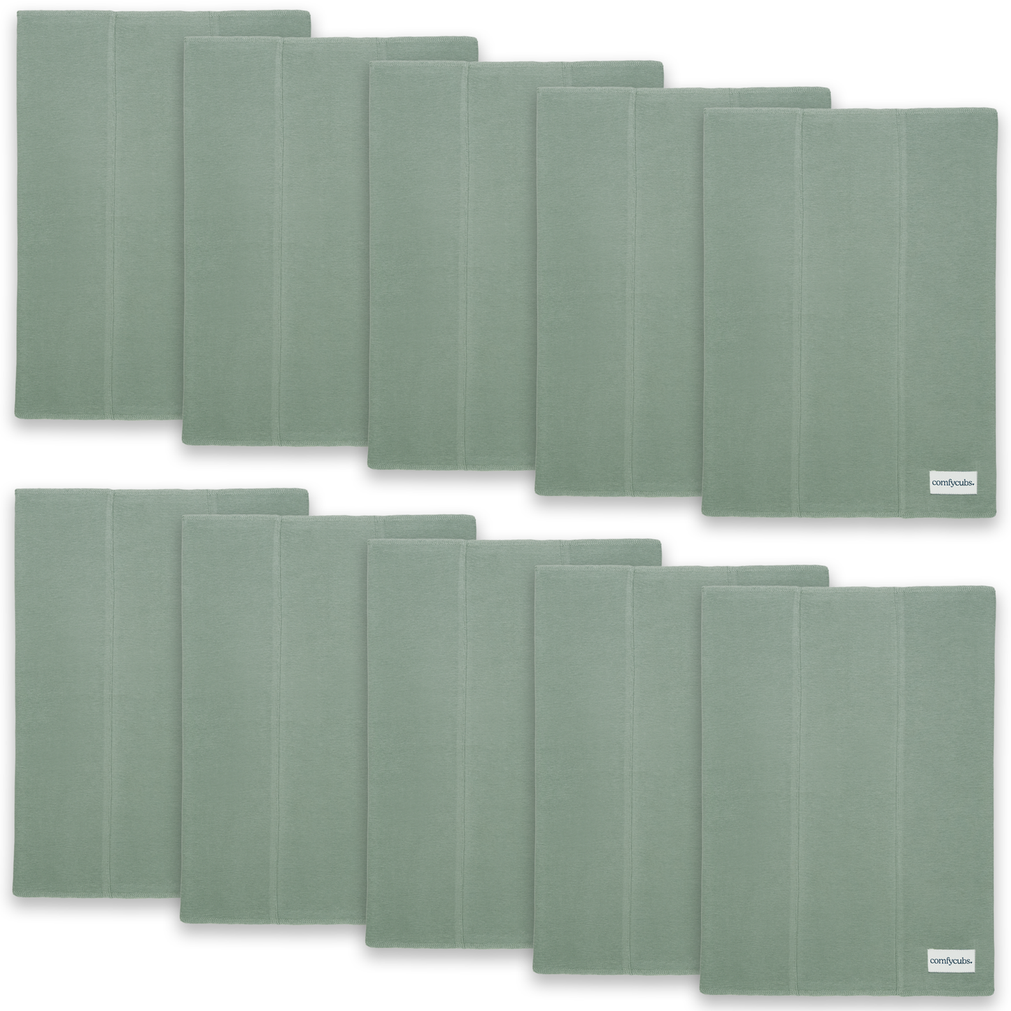 Cotton Burp Cloths by Comfy Cubs - Fern