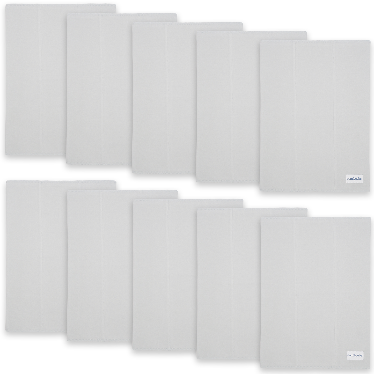 Cotton Burp Cloths by Comfy Cubs - Stone