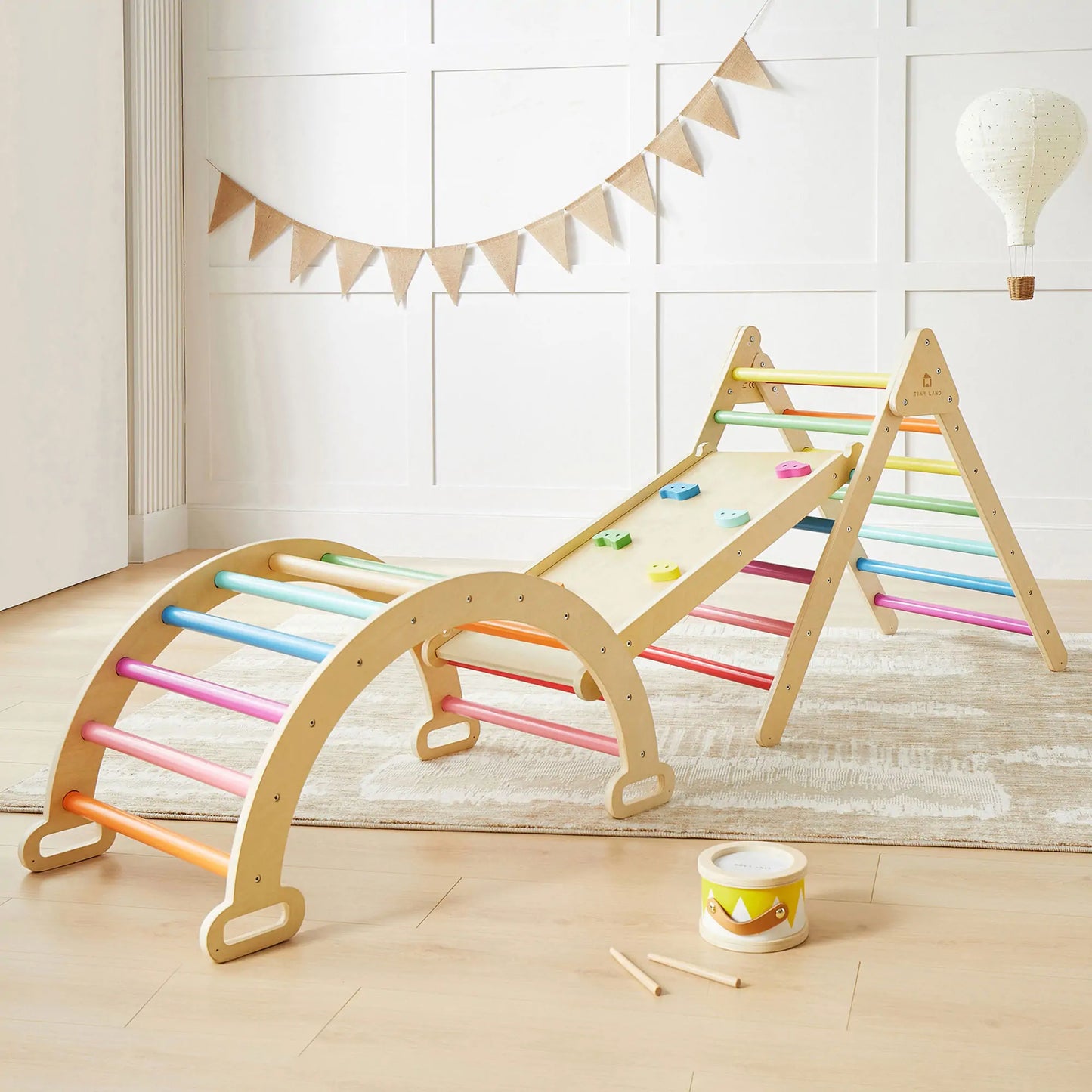 Tiny Land® 7-in-1 Rainbow Climbing Set - Kidtoycart