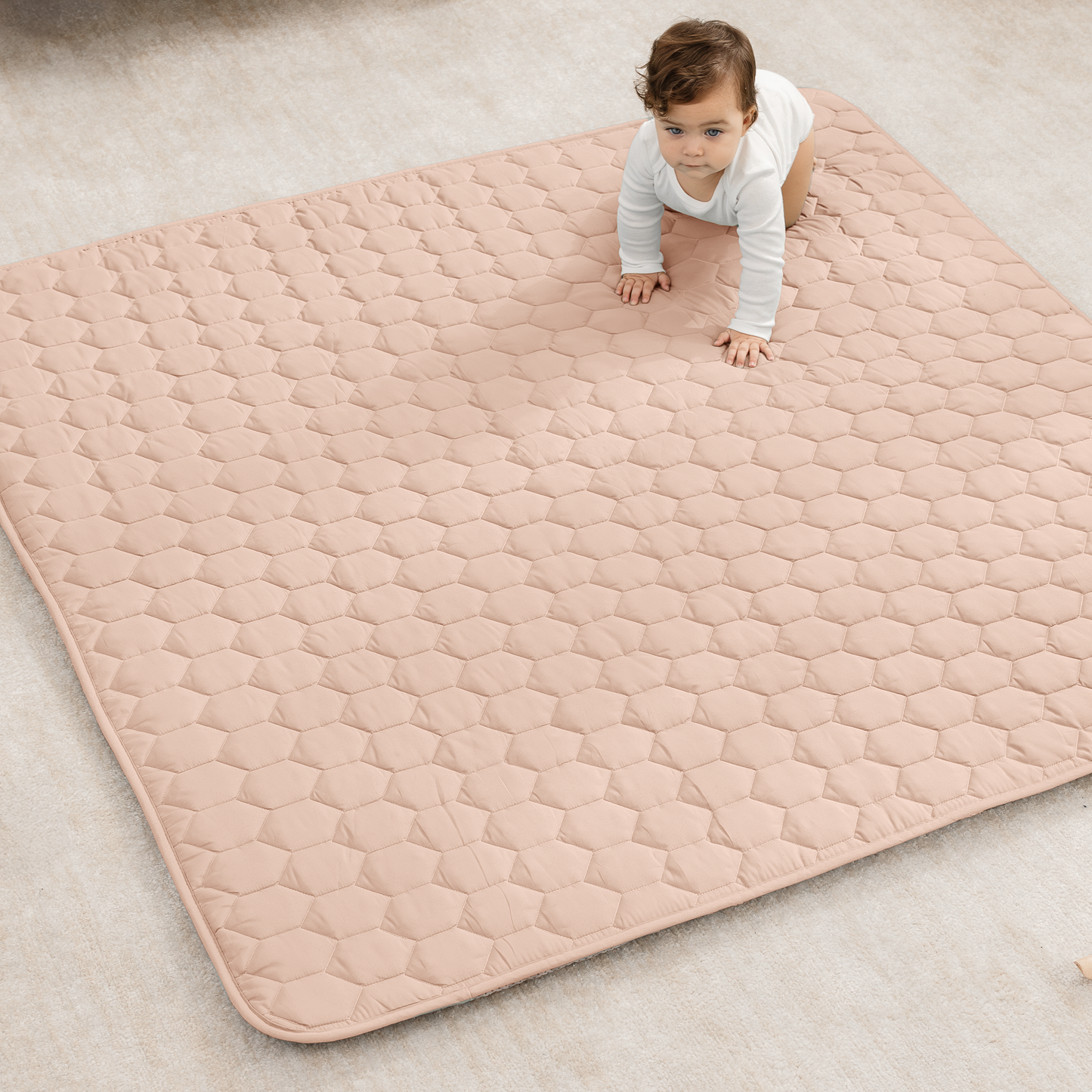 Play Mat with Non-Slip Bottom - Blush