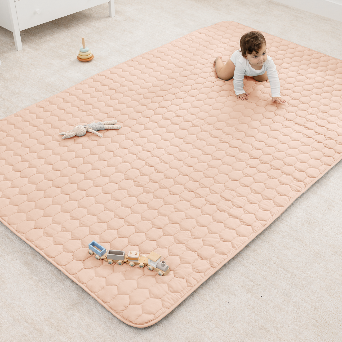 Play Mat with Non-Slip Bottom - Blush