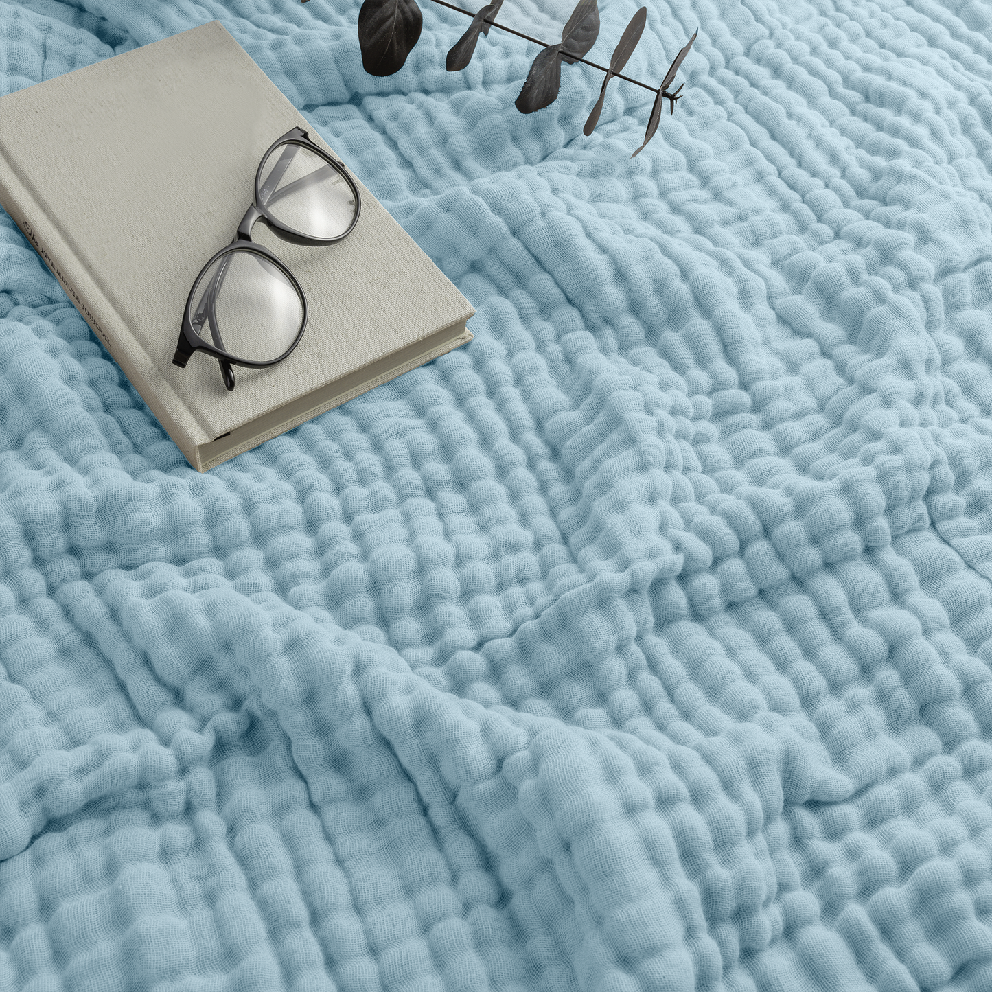 Adult Muslin Blanket by Comfy Cubs in Sky Blue