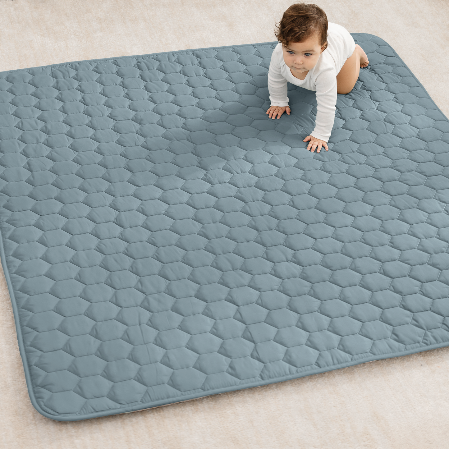 Play Mat with Non-Slip Bottom - Pacific Blue