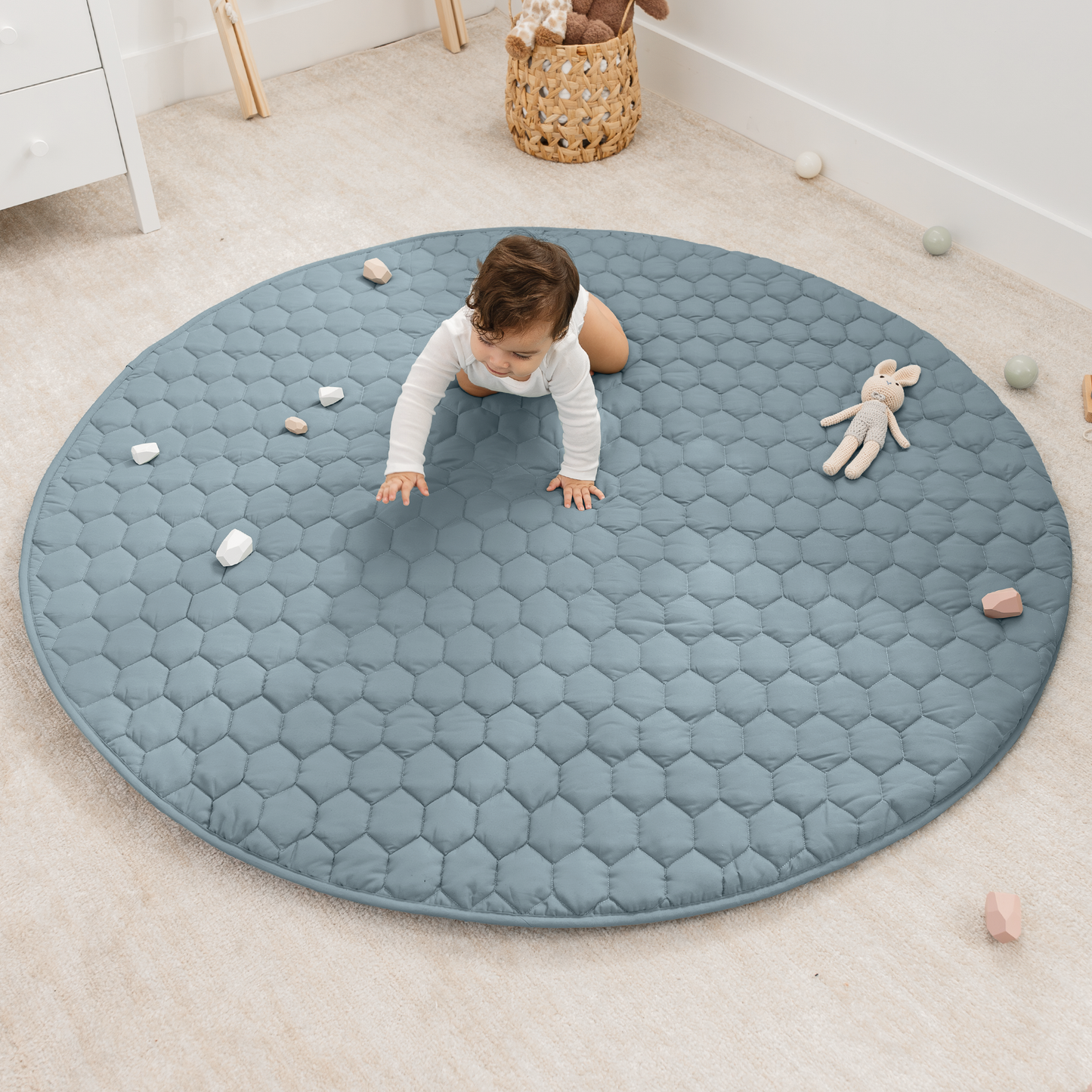 Play Mat with Non-Slip Bottom - Pacific Blue