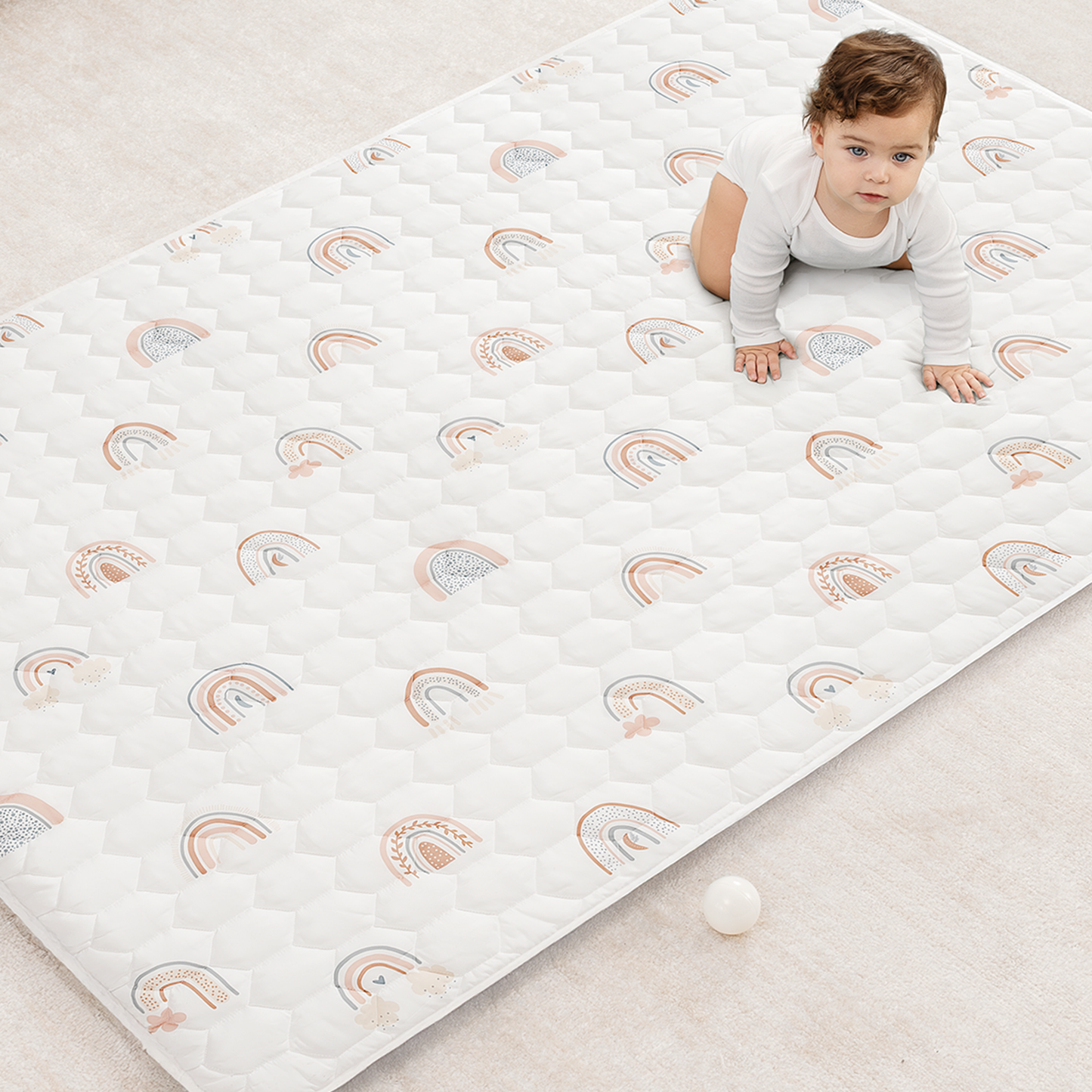 Play Mat with Non-Slip Bottom - Rainbow