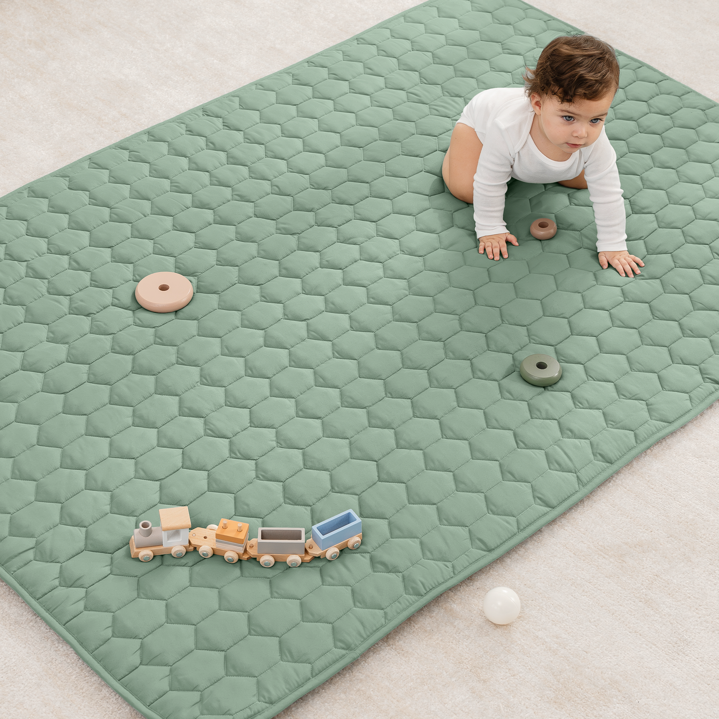 Play Mat with Non-Slip Bottom - Sage