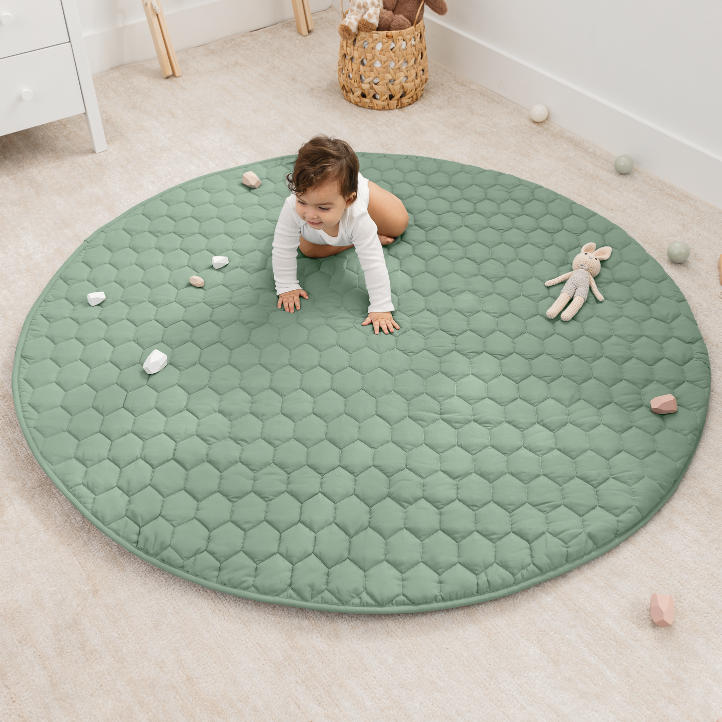 Play Mat with Non-Slip Bottom - Sage