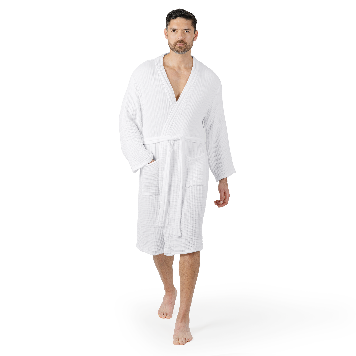 Muslin Bathrobe, White by Comfy Cubs