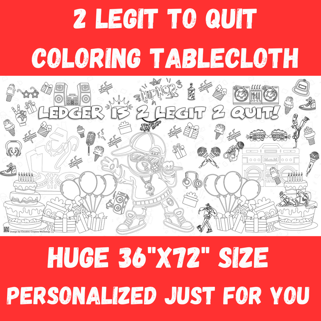 Hip Hop Party Coloring Tablecloth