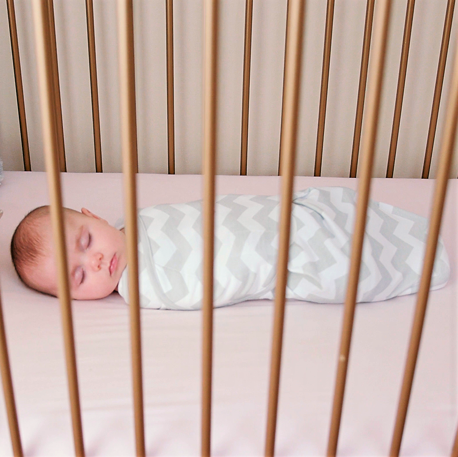 Easy Swaddle Blankets by Comfy Cubs - Gray Chevron, Pack of 1