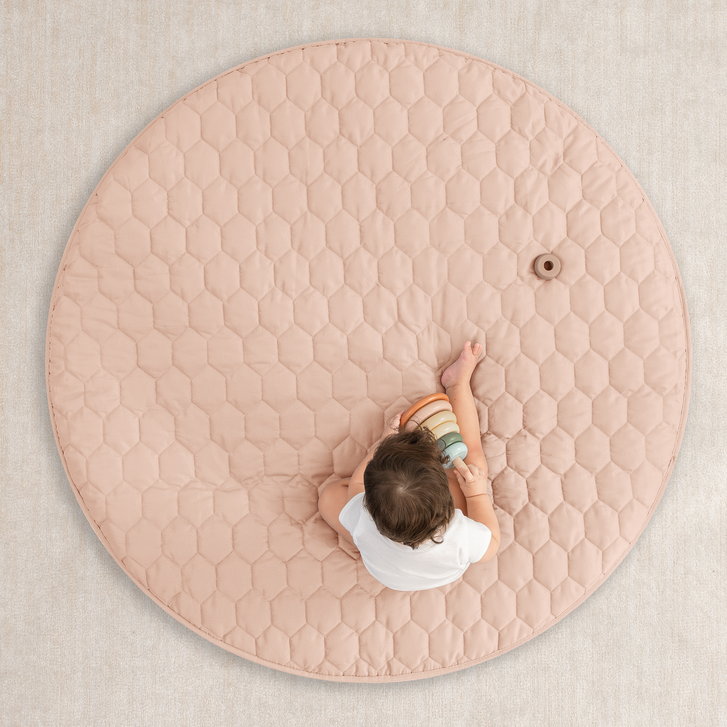 Play Mat with Non-Slip Bottom - Blush