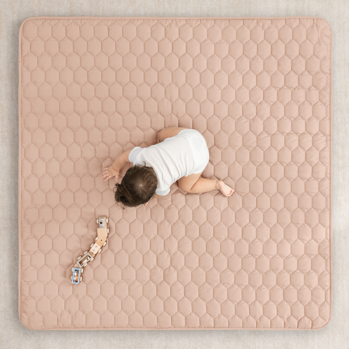 Play Mat with Non-Slip Bottom - Blush