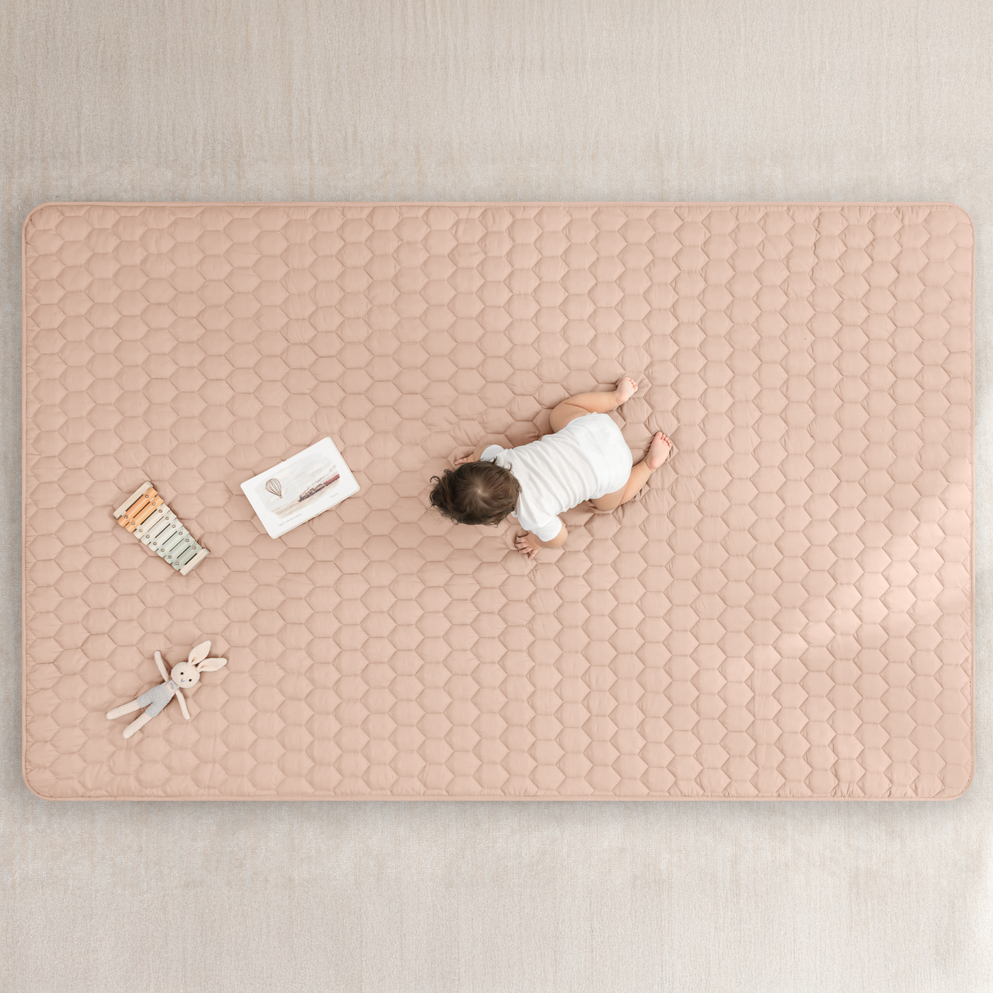 Play Mat with Non-Slip Bottom - Blush
