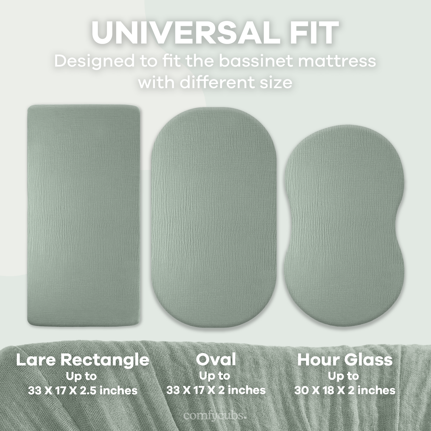 Muslin Fitted Bassinet Crib Sheet by Comfy Cubs