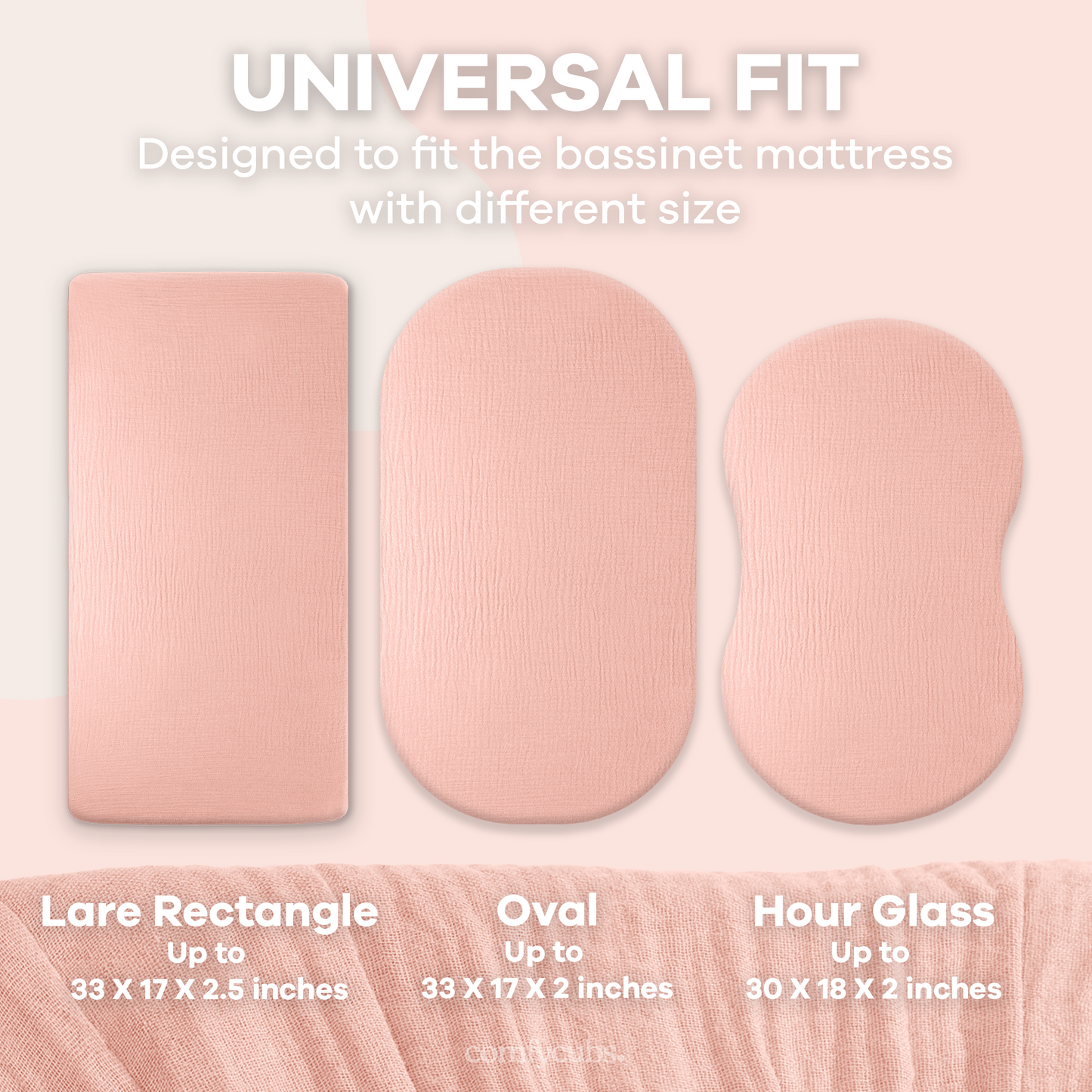 Muslin Fitted Bassinet Crib Sheet by Comfy Cubs