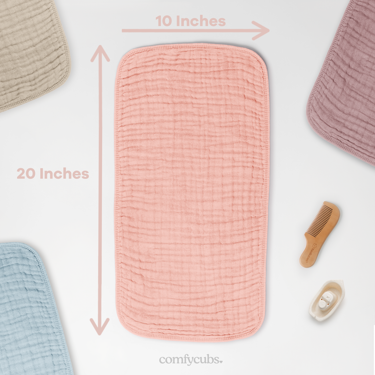 Muslin Burp Cloths by Comfy Cubs - Lace