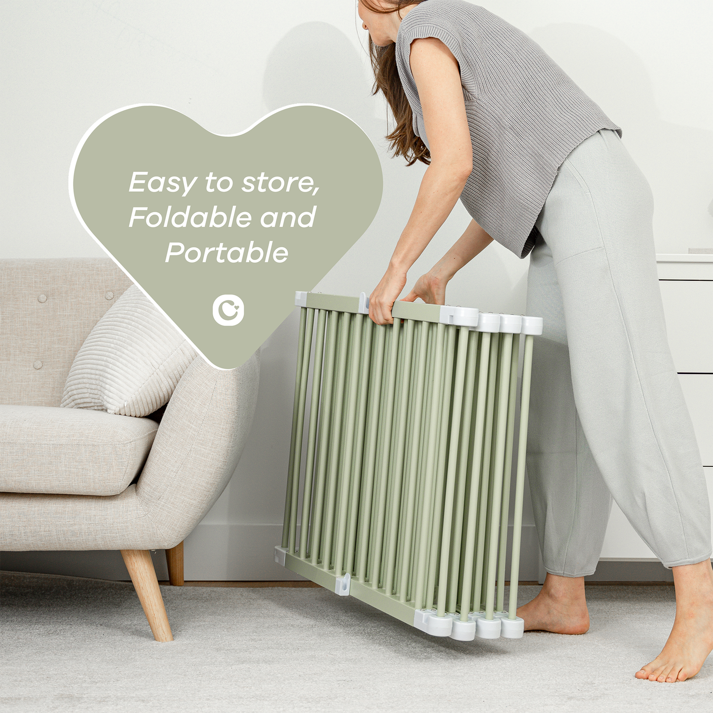 Playpen for Toddler and Babies by Comfy Cubs in Sage