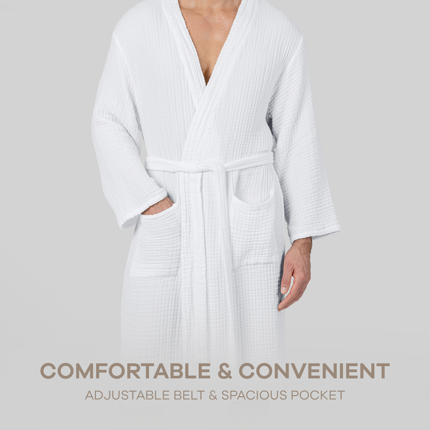 Muslin Bathrobe, White by Comfy Cubs