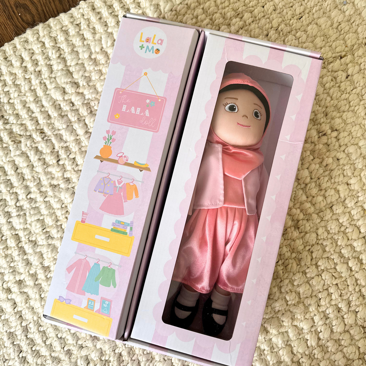 The Lala Doll + 4 Outfits + Prayer Rug (Pre-Order for Late April/Early May 2025) | My First Hijabi, Muslim Doll