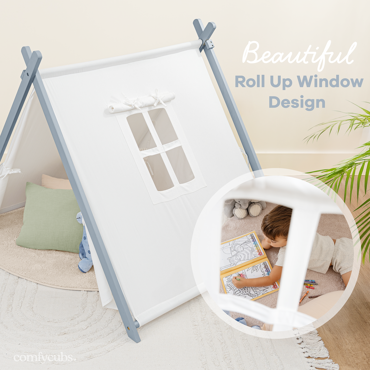 Kids Indoor Play Tent by Comfy Cubs - Pacific Blue