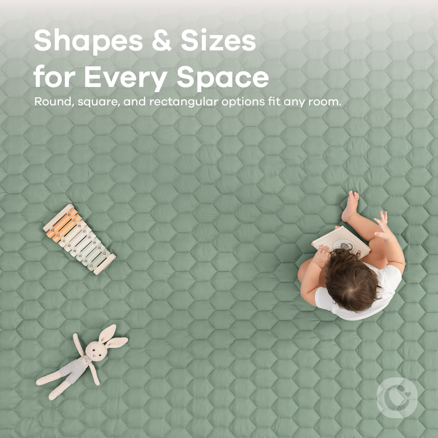 Play Mat with Non-Slip Bottom - Sage