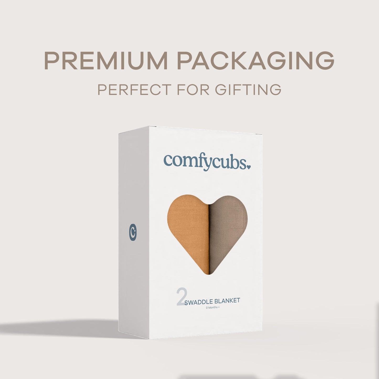 Muslin Swaddle Blanket, 2 Pack by Comfy Cubs - Cedar & Caramel