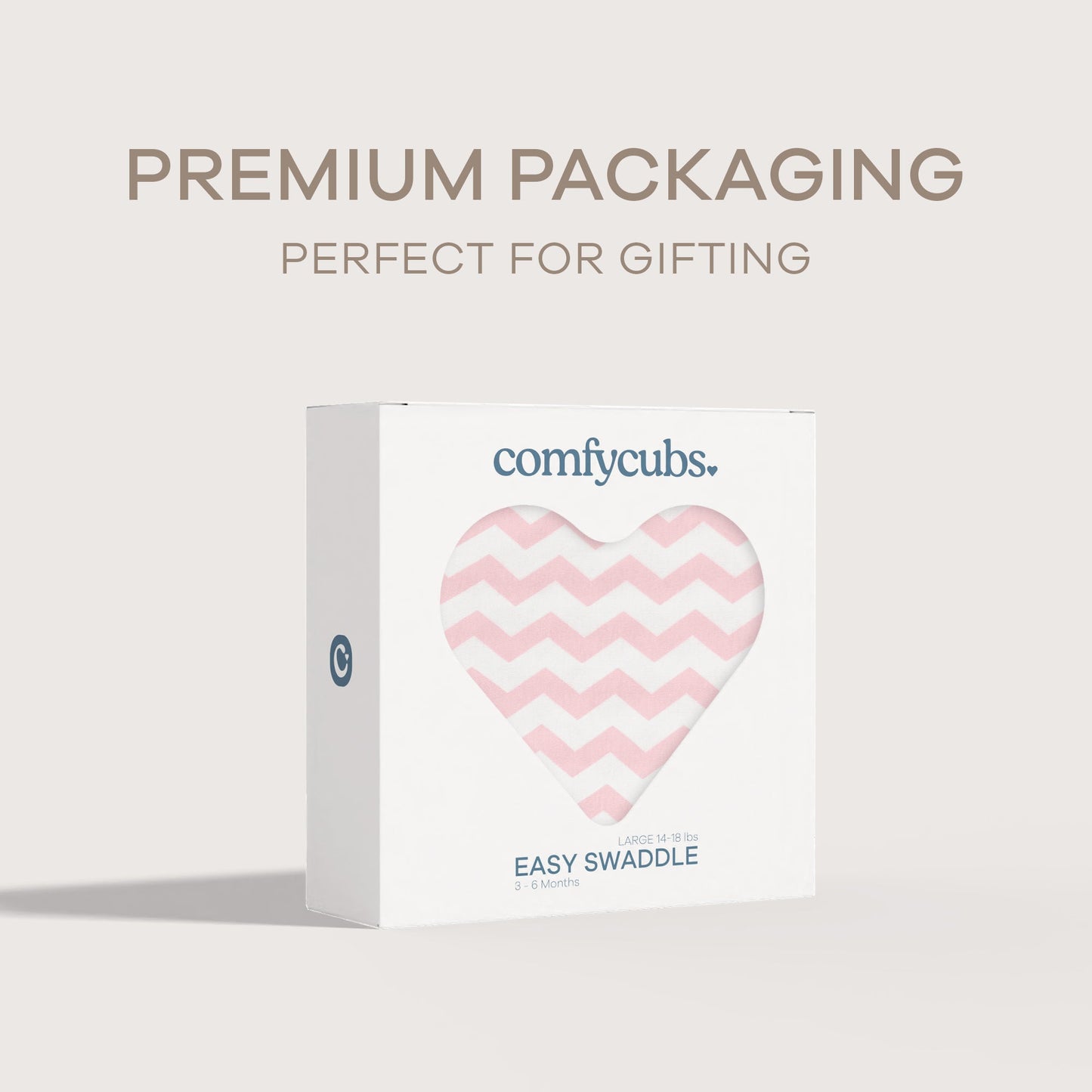Easy Swaddle Blankets by Comfy Cubs - Pink Chevron, Pack of 1