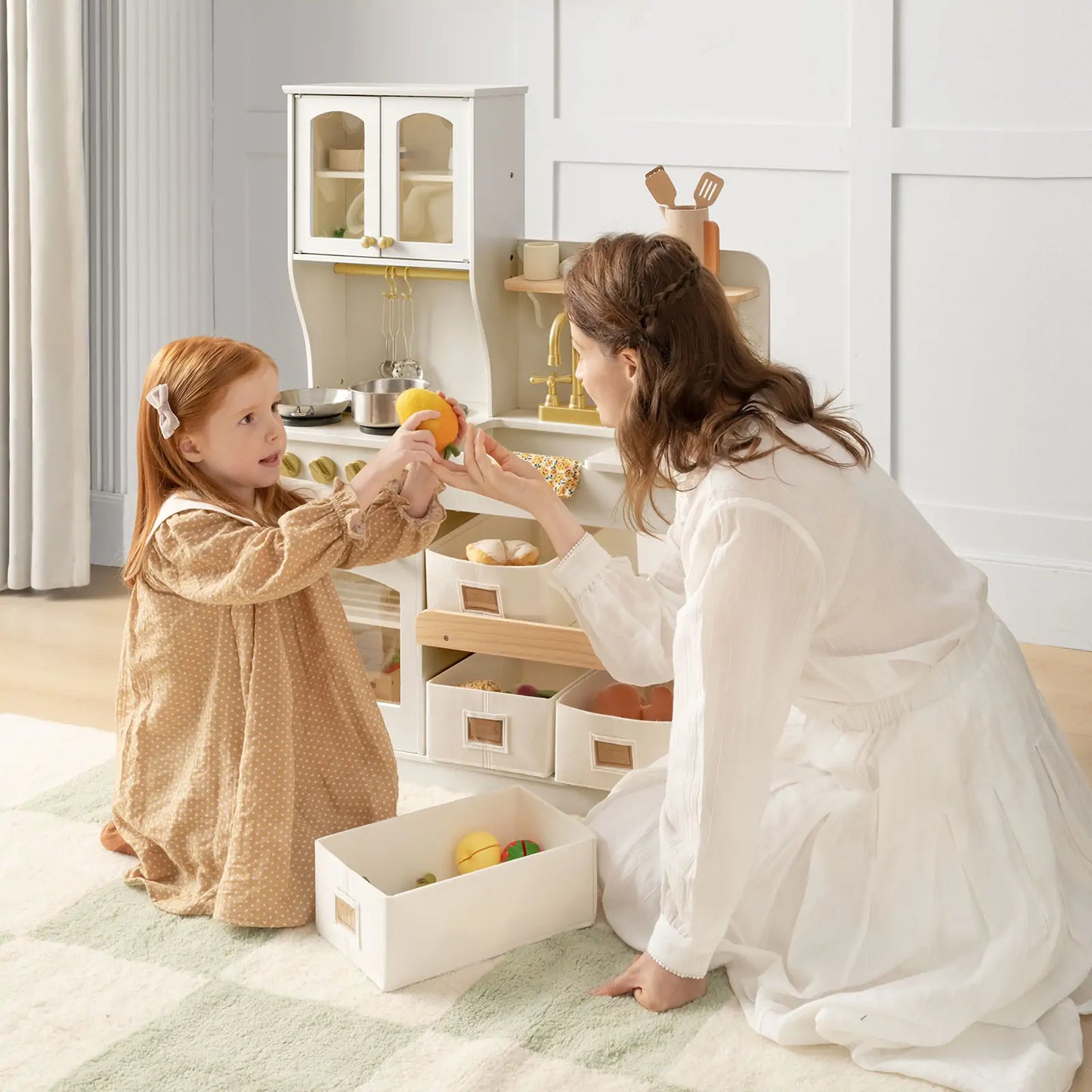Tiny Land® Serenity Play Kitchen - Cream - Kidtoycart
