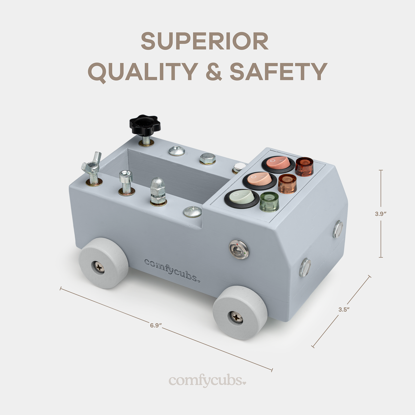 Busy Board Toy Truck Set for 3+ - Pacific Blue