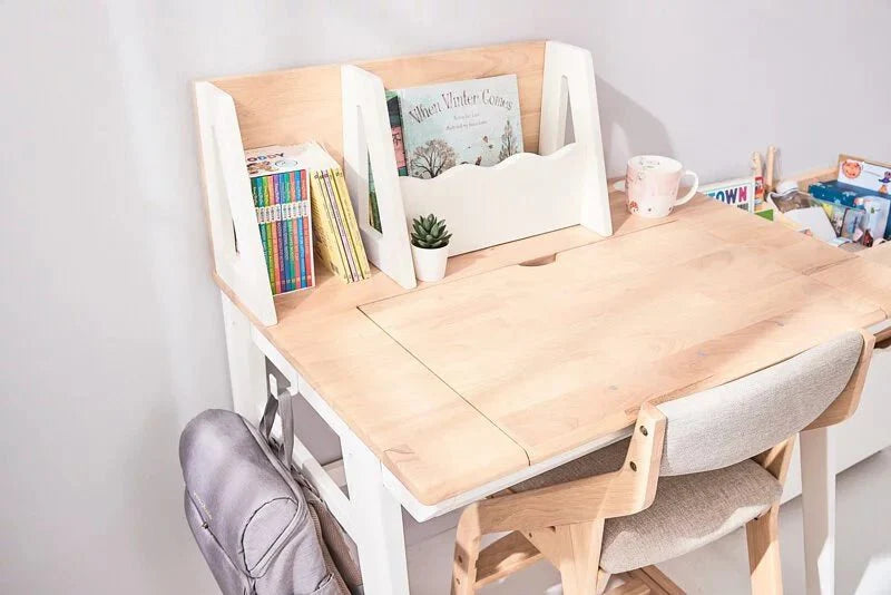 Calla D Desk Bookshelf - Compact Hardwood Organizer for Clutter