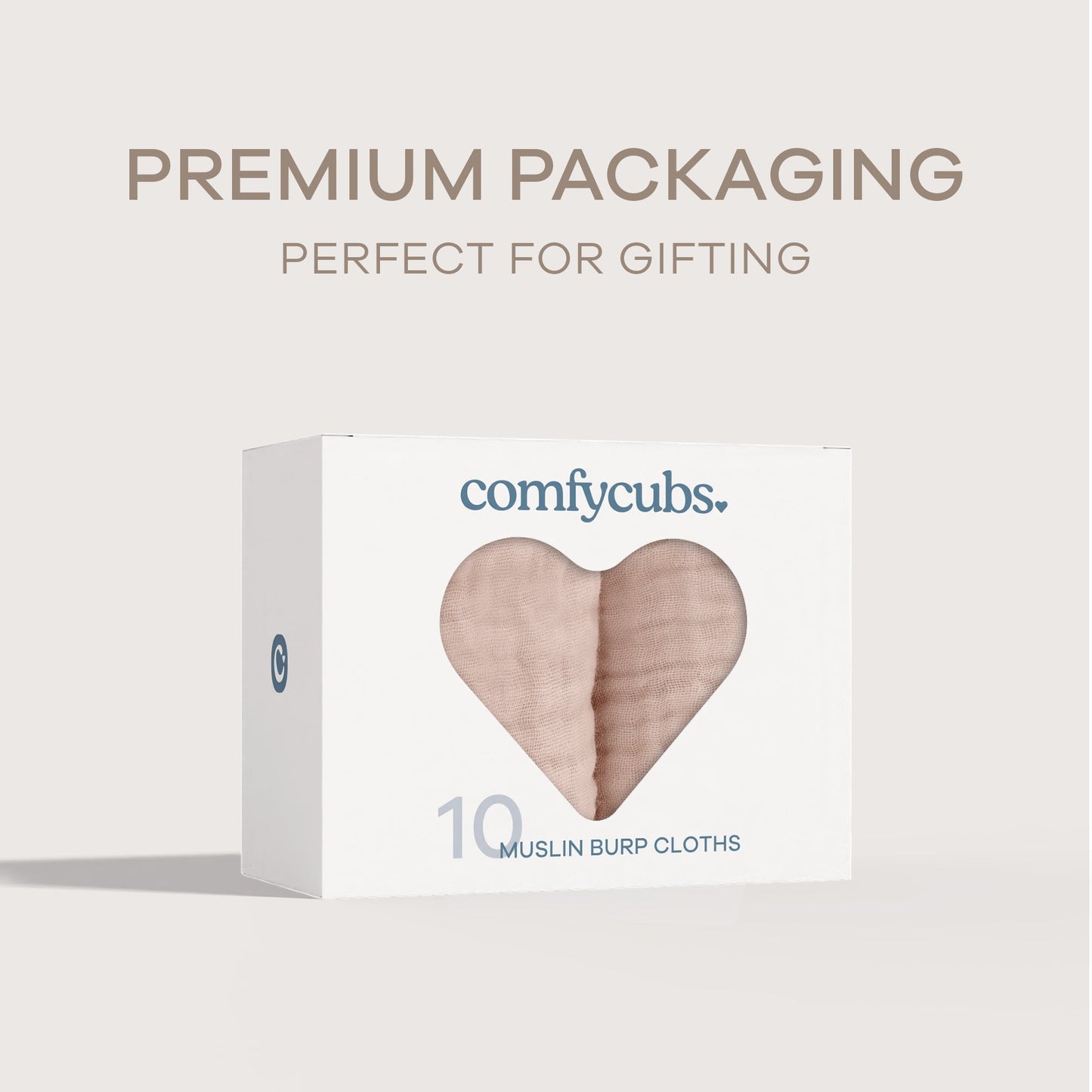 Muslin Burp Cloths by Comfy Cubs - Blush