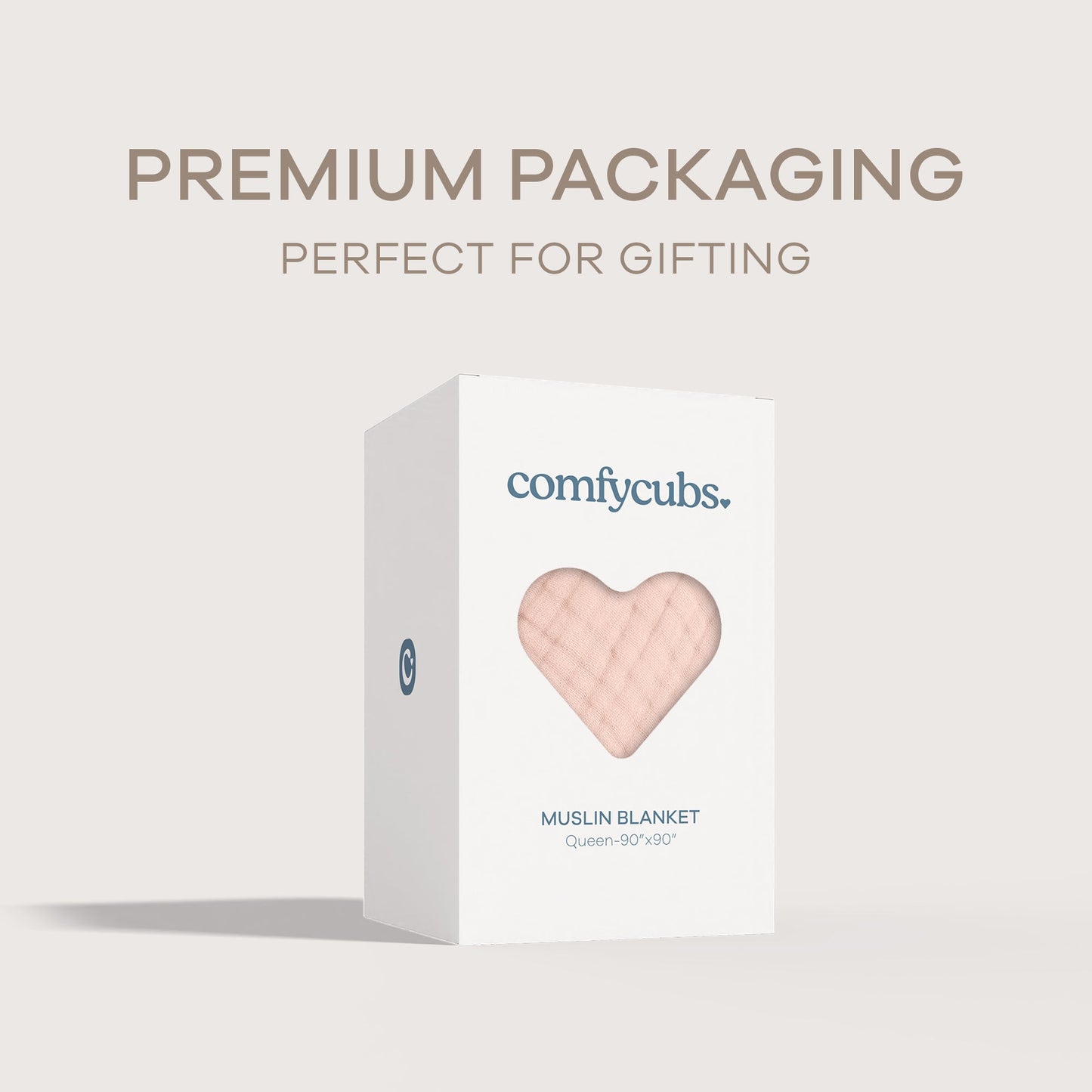 Adult Muslin Blanket by Comfy Cubs in Blush