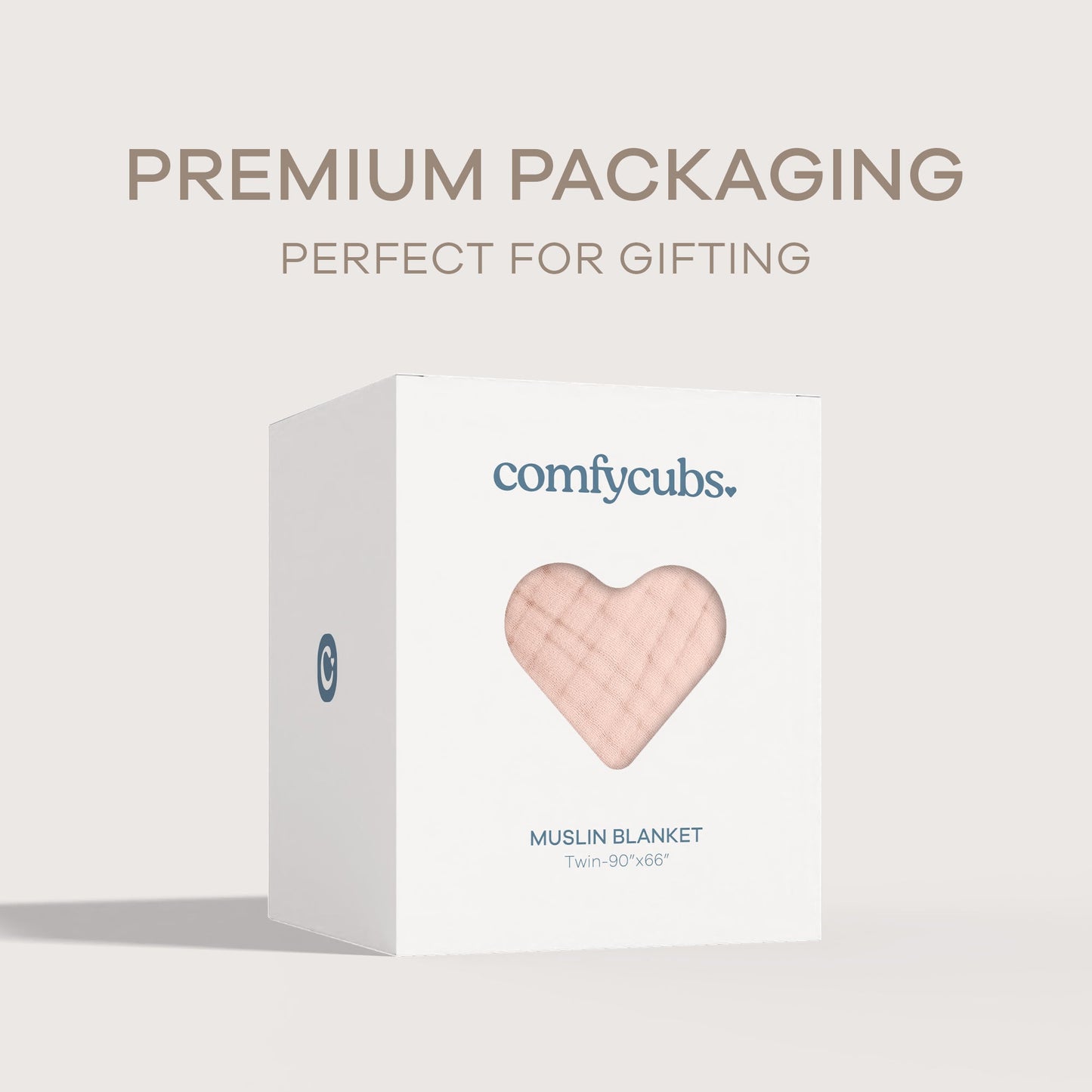 Adult Muslin Blanket by Comfy Cubs in Blush