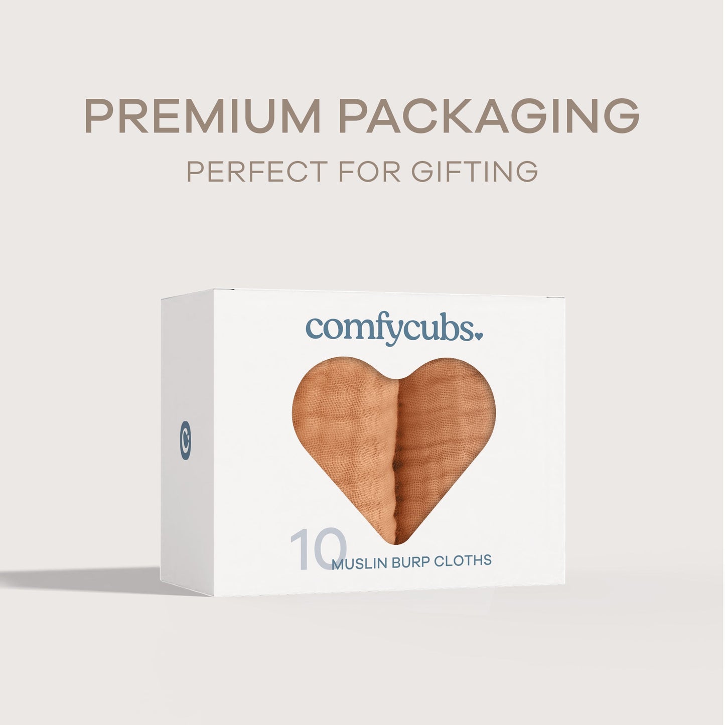 Muslin Burp Cloths by Comfy Cubs - Caramel