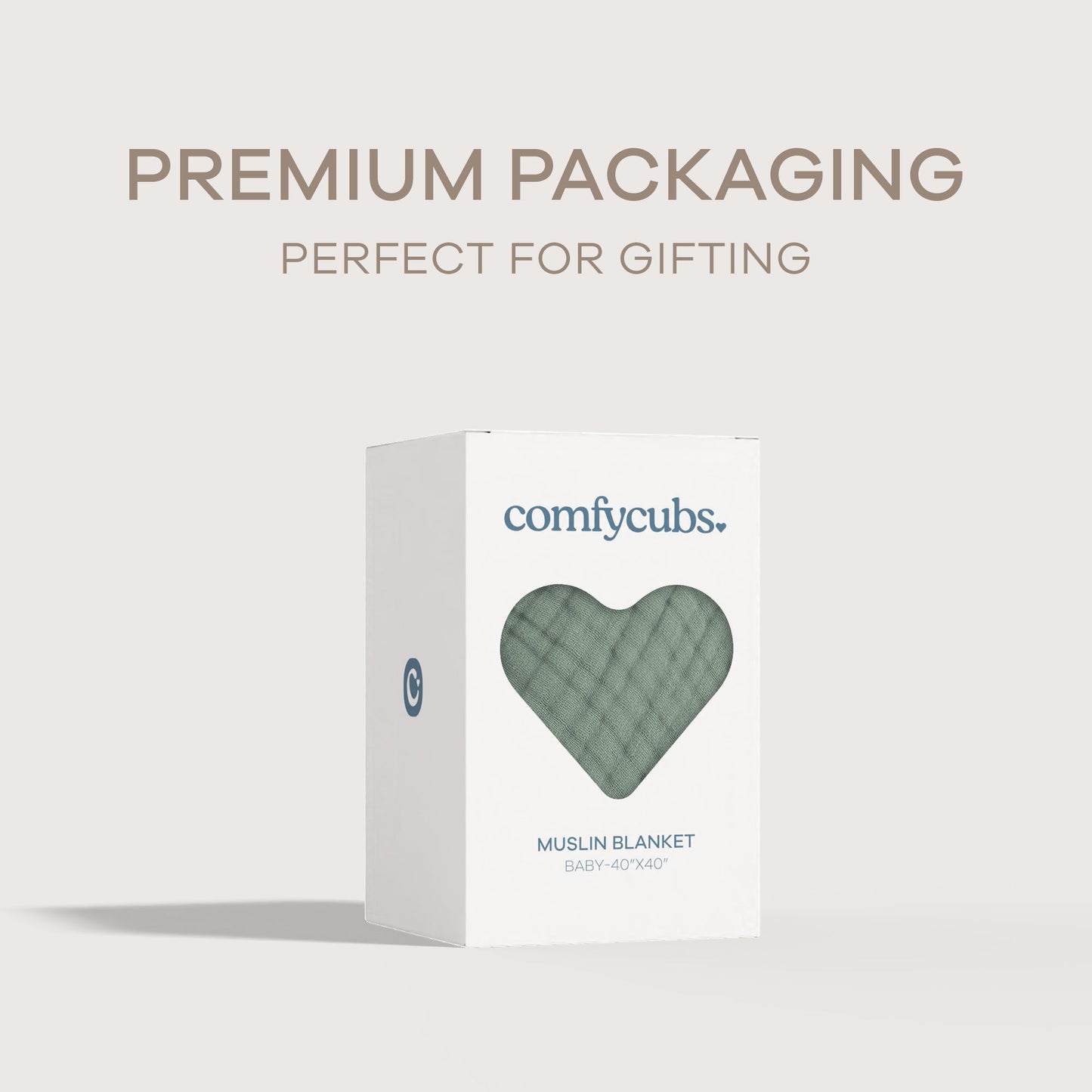 Baby Muslin Blanket by Comfy Cubs in Fern