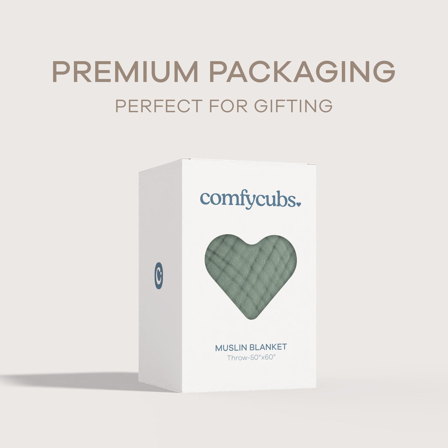 Adult Muslin Blanket by Comfy Cubs in Fern