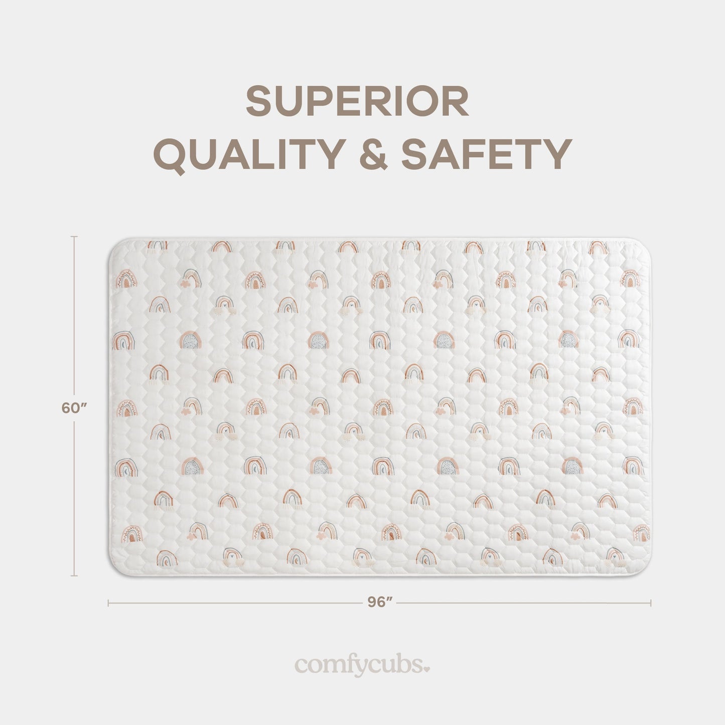 Play Mat with Non-Slip Bottom - Rainbow