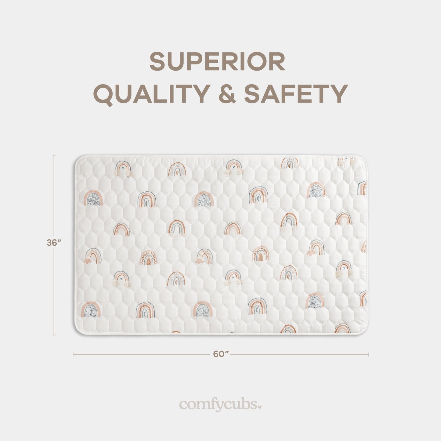 Play Mat with Non-Slip Bottom - Rainbow