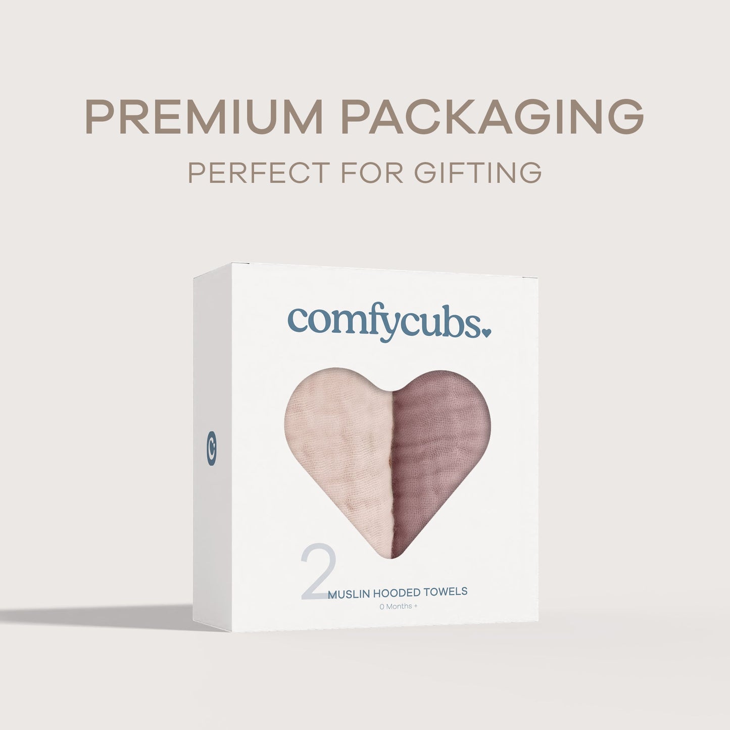 Baby Hooded Towels by Comfy Cubs - Mauve & Blush