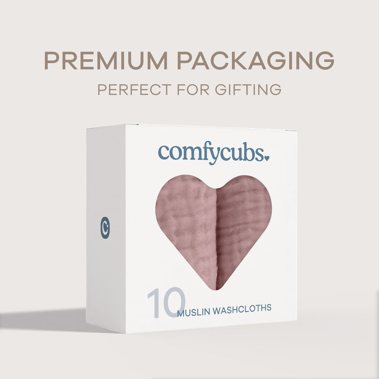 Muslin Washcloths by Comfy Cubs - Mauve