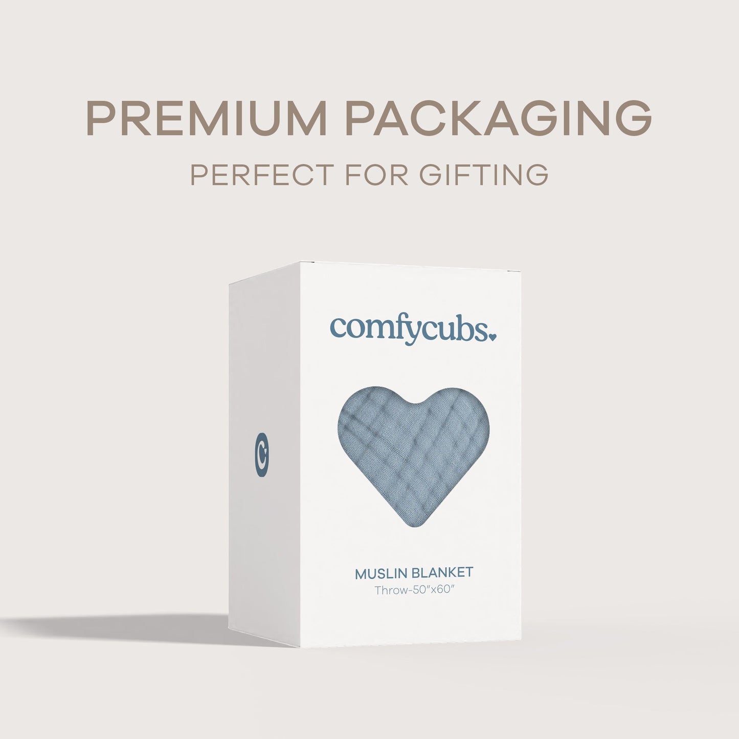 Adult Muslin Blanket by Comfy Cubs in Pacific Blue