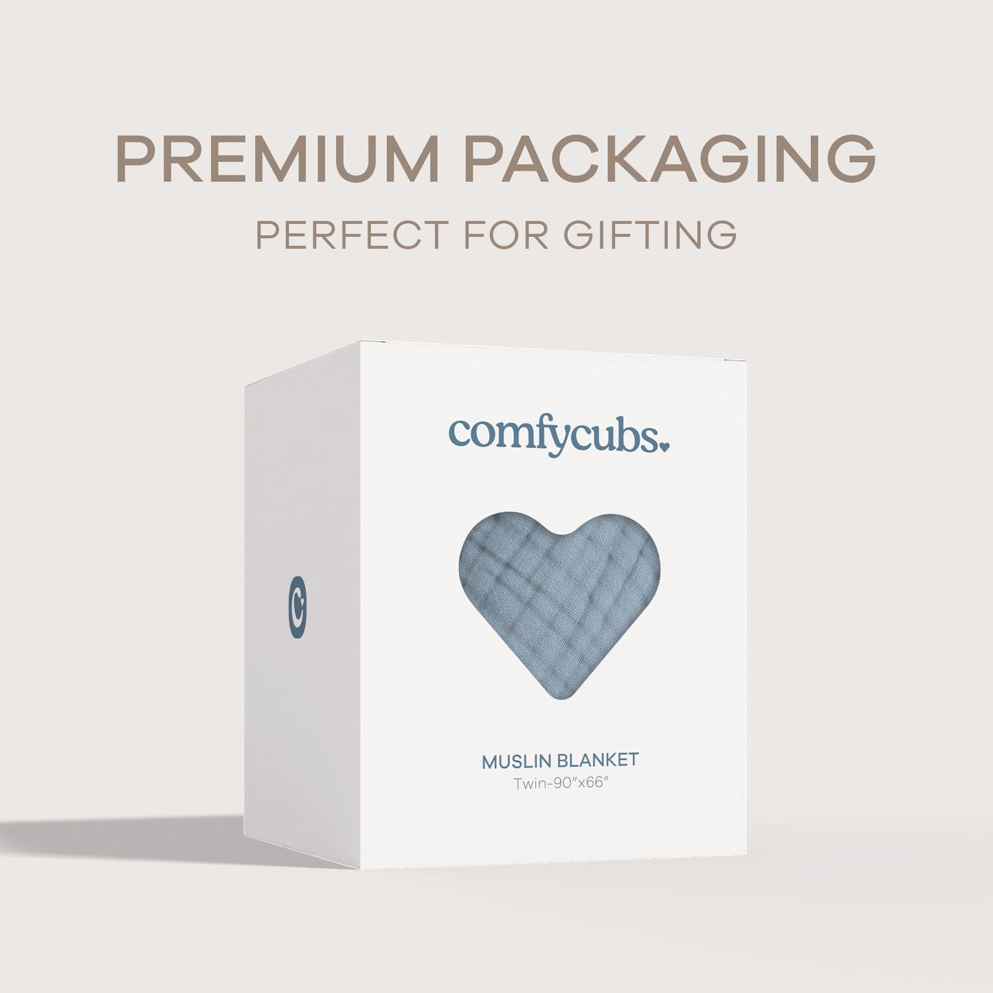 Adult Muslin Blanket by Comfy Cubs in Pacific Blue