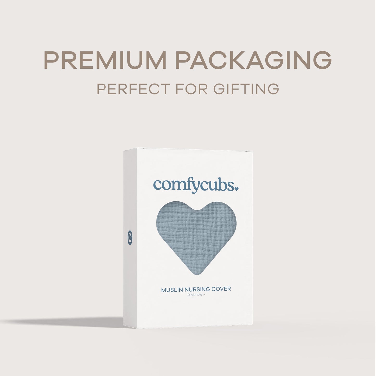 Muslin Nursing Cover by Comfy Cubs - Pacific Blue