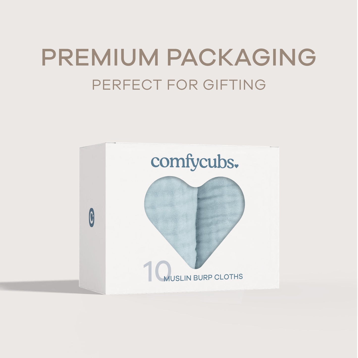 Muslin Burp Cloths by Comfy Cubs - Sky Blue