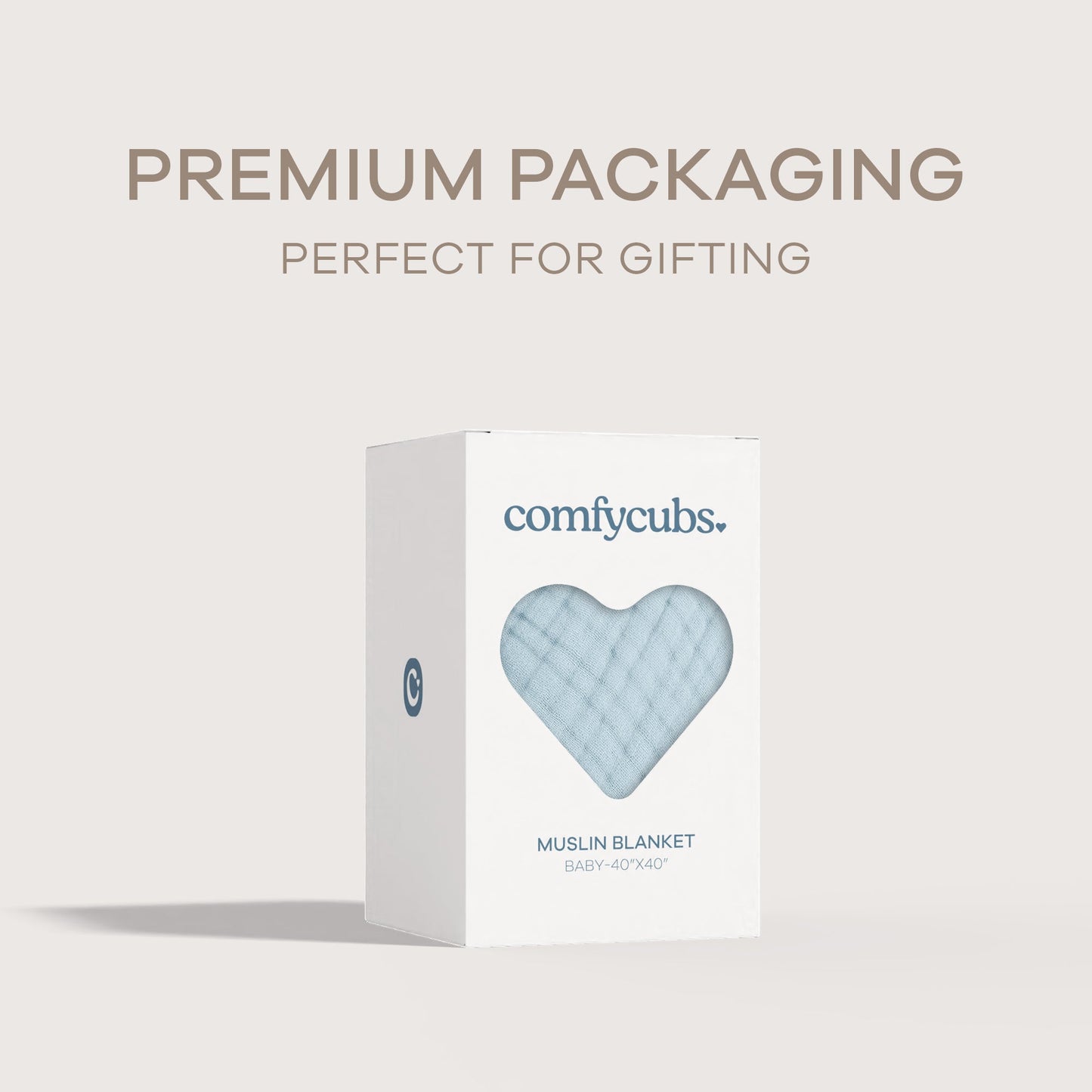 Baby Muslin Blanket by Comfy Cubs in Sky Blue