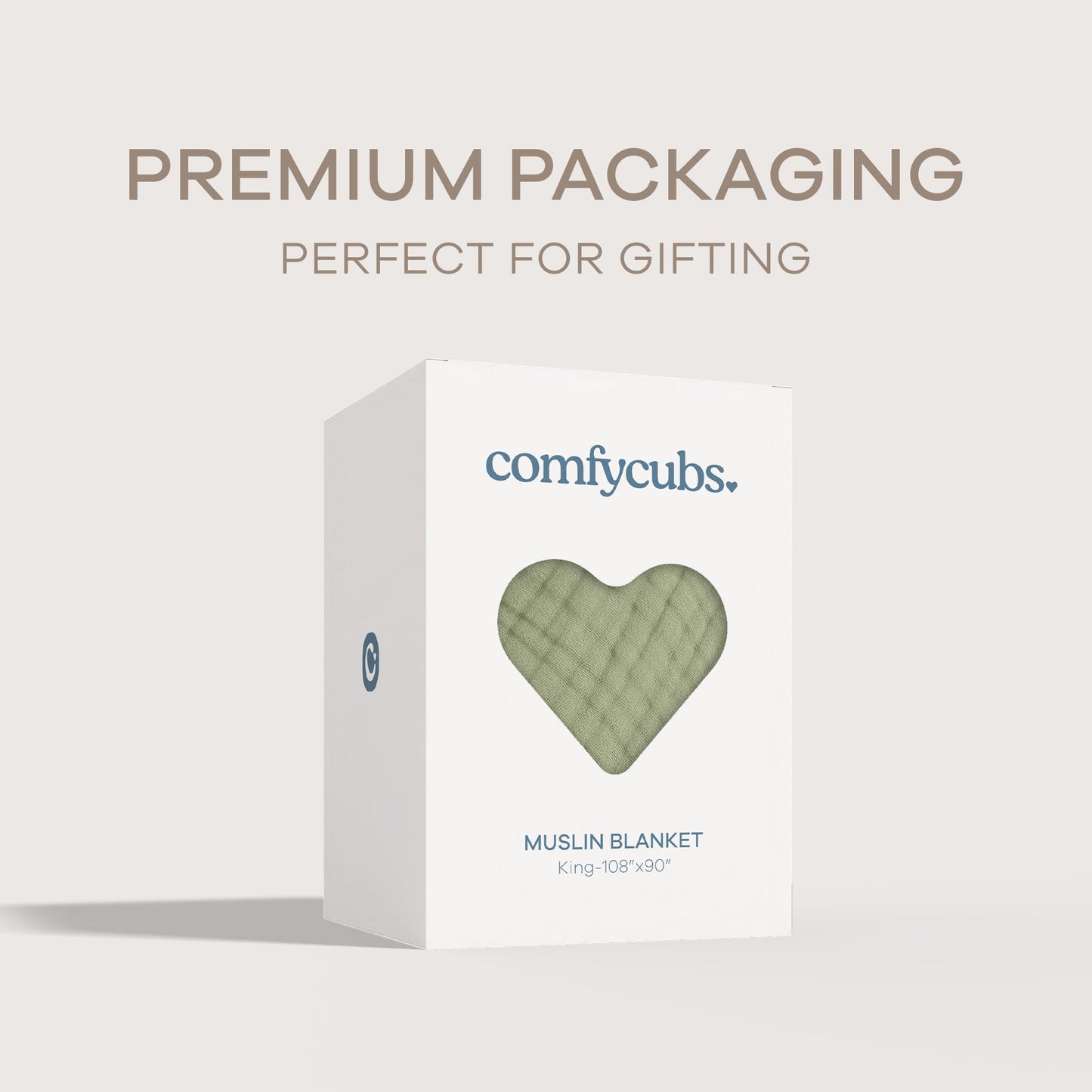 Adult Muslin Blanket by Comfy Cubs in Sage